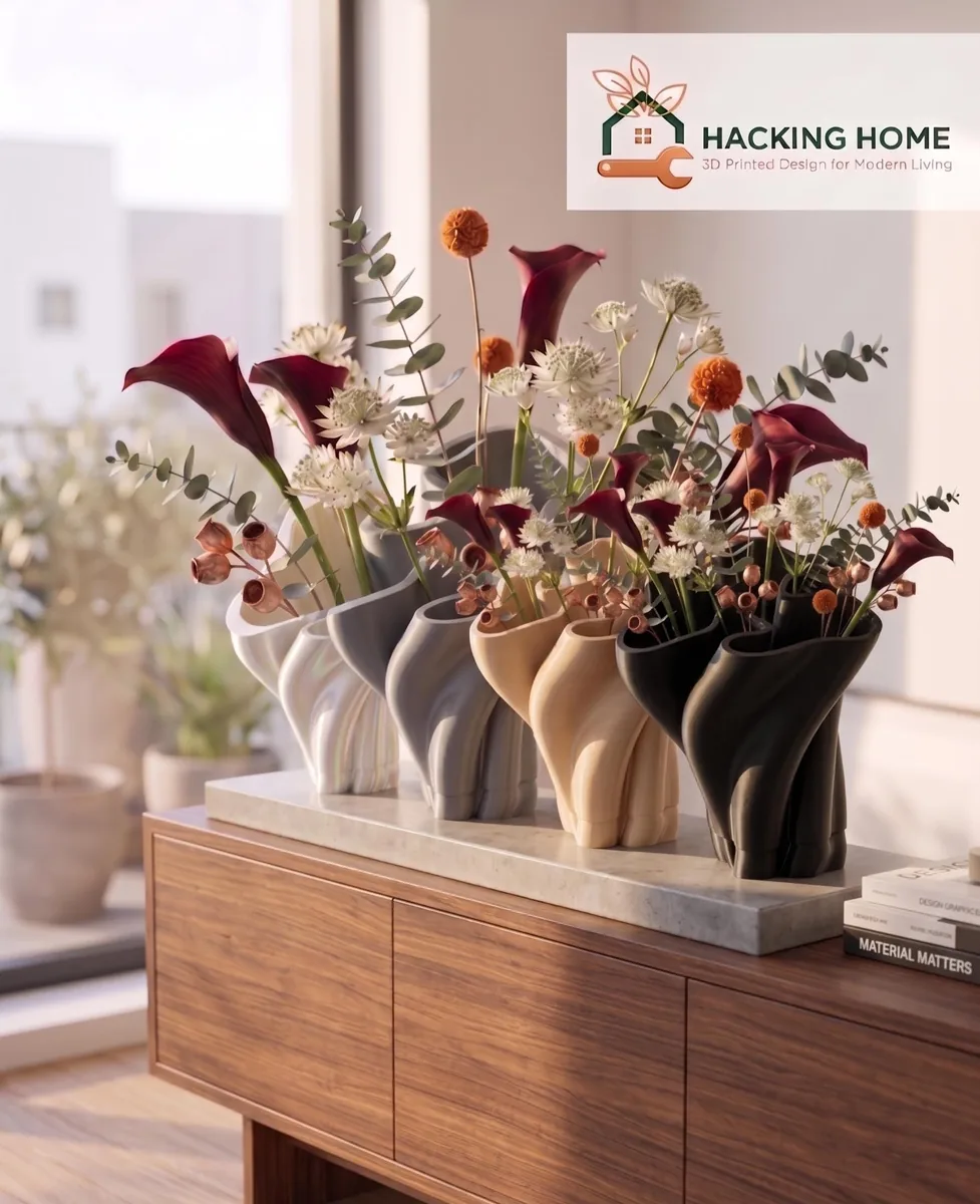 Abstract Wavy Centerpiece Vase