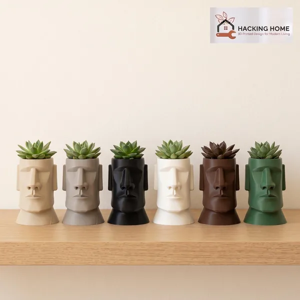 Moai Head Planter