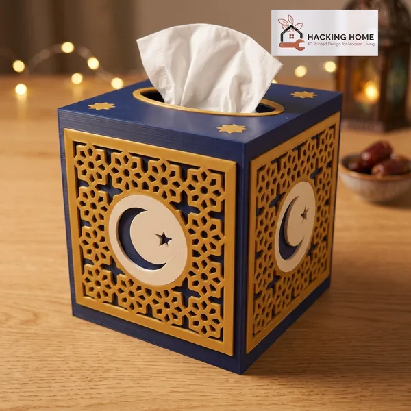 Ramadan Star Lattice Tissue Box Cover