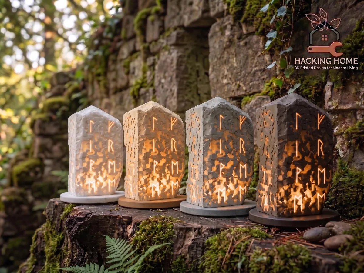 Viking Rune Stone Lamp