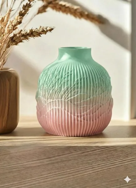 Wheat Motif Vase photo 6